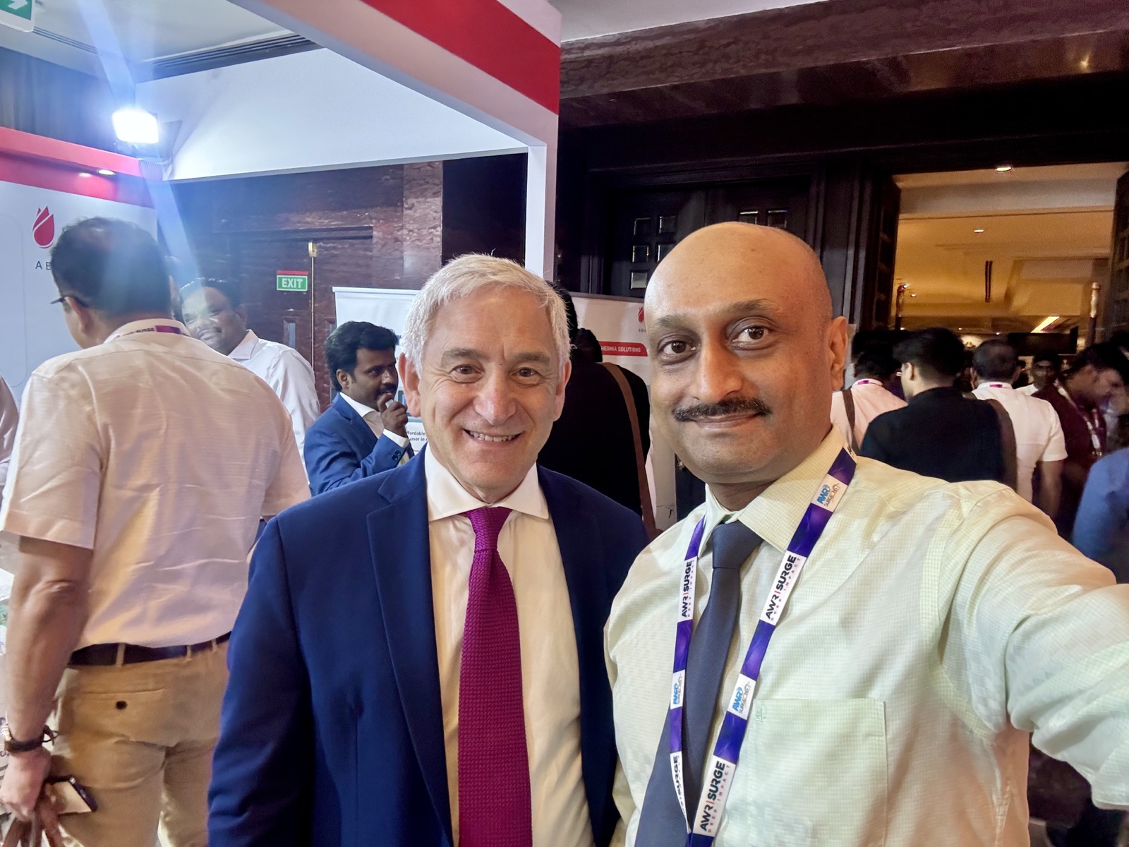 Dr Prasad Bhukebag with Dr David Lourie at AWR Deep Impact