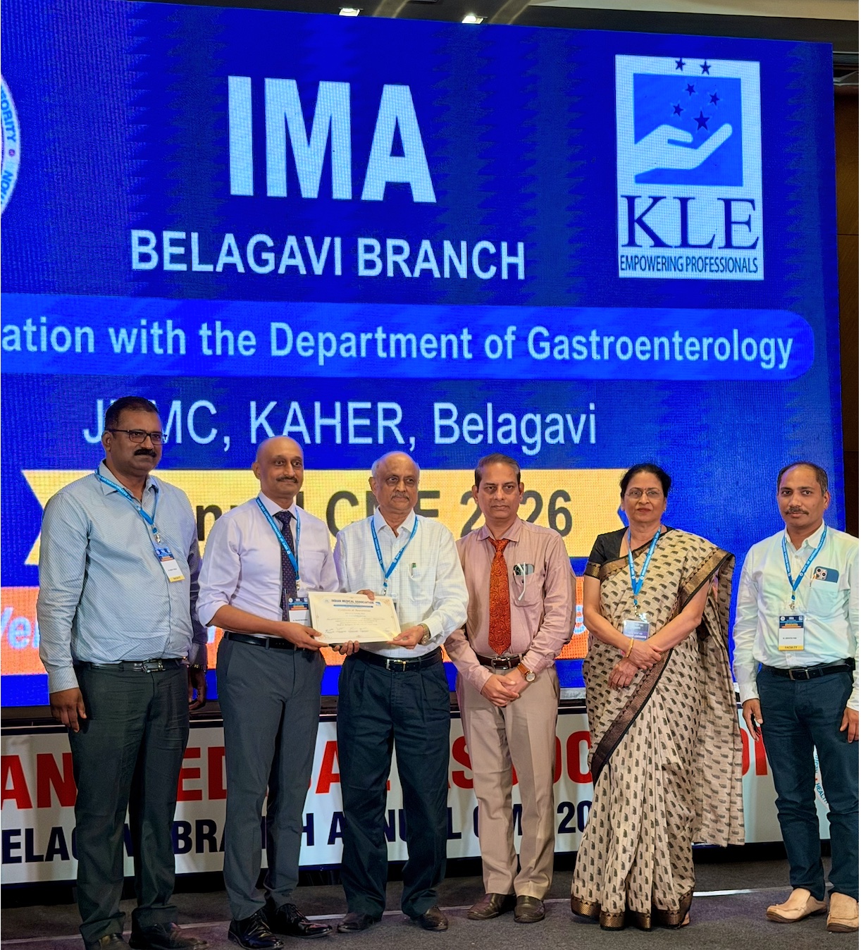Dr Prasad Bhukebag felicitated by Indian Medical Association Belagavi branch dignitaries