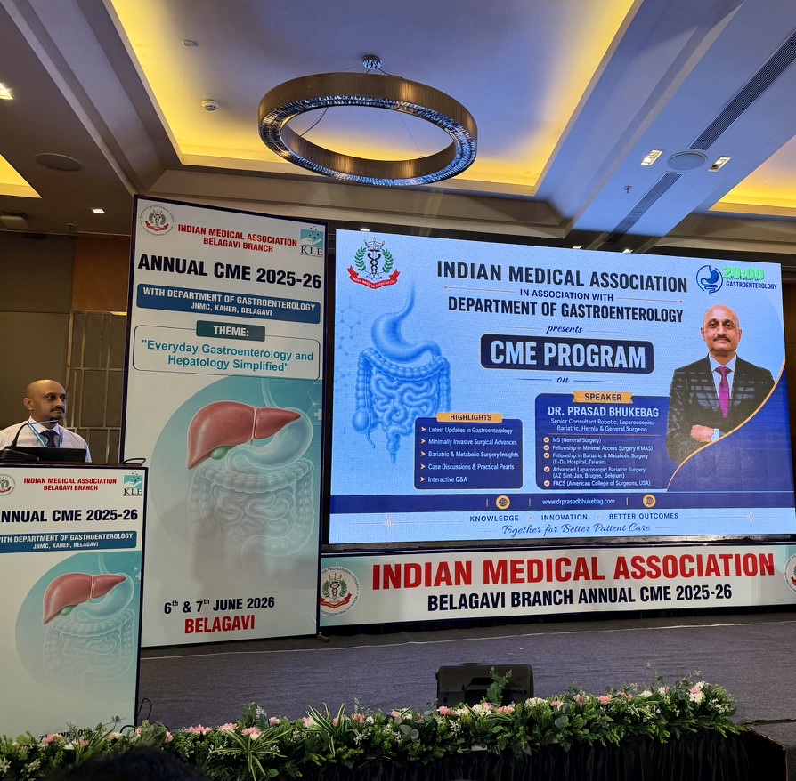 Dr Prasad Bhukebag delivering guest lecture at Indian Medical Association Annual CME Belagavi